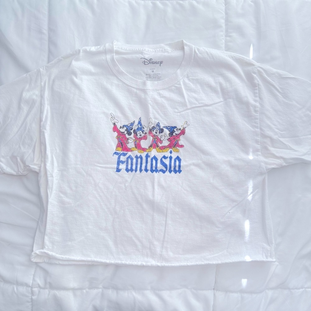 Disney Fantasia Kids Tee - White with Blue and Pink Accents